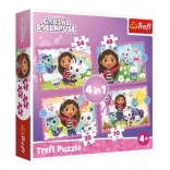 Puzzle 4v1 Maison du chaton Gabi 4+