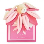 Coffret cadeau – doudou lapin rose en peluche 28 cm