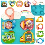 Jouet interactif Woopie - Associez véhicules et animaux bleu