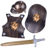 Armure de chevalier pour enfants avec casque, bouclier et épée