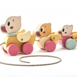 Chien à tirer pastel Cubika sur ficelle