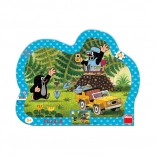 Puzzle Dino Krtek avec voiture jaune