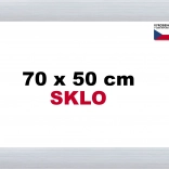 Cadre en aluminium pour puzzle 70 × 50 cm, argenté