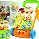 Trotteur interactif 2-en-1 avec panneau éducatif amovible