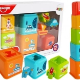 Gobelets empilables avec images de véhicules et trieur pour bébés