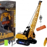Grue de chantier RC télécommandée avec lumières – jaune