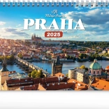 Calendrier de bureau Prague – J’aime Prague 2025, 23,1 × 14,5 cm