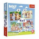 Puzzle Bluey et son monde 4-en-1