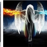 Peinture diamant Ange déchu 30x40 cm