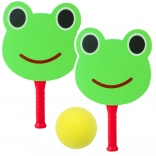 Raquettes de jeu en mousse avec motif de petite grenouille verte