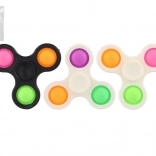 Spinner bubble pops plastique 7 cm – jouet antistress 3 couleurs