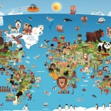 Puzzle ANATOLIAN carte du monde illustrée 260 pièces