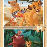 Puzzle en bois Le Roi Lion 2×25 pièces EDUCA