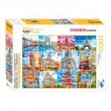 Puzzle Brain Tree Monuments en couleurs 1000 pièces