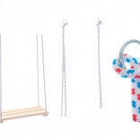 Balançoire en bois – planche naturelle 46 × 19 cm, charge max. 80 kg