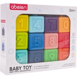 Ensemble de cubes sensoriels en caoutchouc avec activités mathématiques (12 pièces)