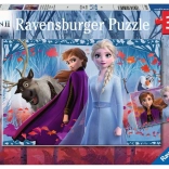 RAVENSBURGER Puzzle La Reine des Neiges 2, 2x12 pièces