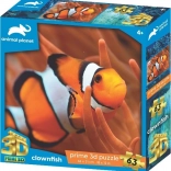 Puzzle 3D poisson-clown 63 pièces
