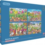 Puzzle Gibsons Racines et pousses 4×500 pièces