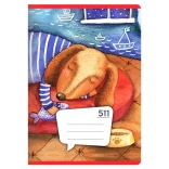 Cahier A5, 10 feuilles – ligné avec ligne auxiliaire