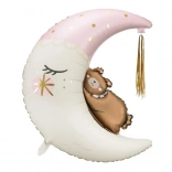 Ballon en aluminium ourson sur la lune 71 × 86 cm