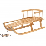 Luge en bois pour enfants avec dossier et corde de traction 90 cm BAYO
