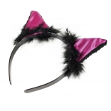 Accessoire de carnaval Chat avec oreilles et plumes
