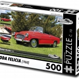 Puzzle Retro-voitures Škoda Felicia 1960 – 500 pièces