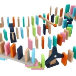 Dominos en bois colorés – jeu d’adresse et de logique pour enfants
