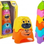 Pyramide colorée d’animaux pour bébés