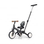 Tricycle enfant 5-en-1 avec tige de guidage MILLY MALLY Optimus Max, gris foncé