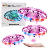 mini-drone UFO à commande gestuelle avec éclairage LED – rose