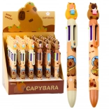 Long stylo coloré Capybara avec tasse