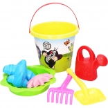 Set de sable Petit Taupe – grand seau jaune 3,5 l