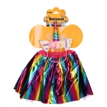 Set de carnaval licorne – jupe multicolore et serre-tête
