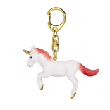 Porte-clés licorne en saut rouge