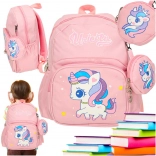 Sac à dos scolaire pour enfants Licorne 30x14x23 cm