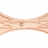 Croisement ferroviaire en X pour circuits de trains en bois