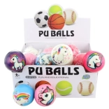 Balle avec motif licorne 7 cm (lot de 24 pièces)