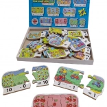 Puzzle en bois Soustraction - 30 pièces