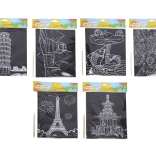 Gravure à gratter 26 × 19 cm – motifs assortis