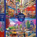 Puzzle 2×500 pièces métropoles européennes