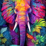 ENJOY Puzzle Éléphant camouflé 1000 pièces