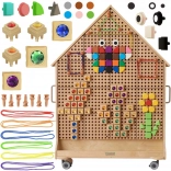 Tableau autoportant en bois Masterkidz STEM en forme de maison avec accessoires