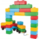 Woopie jeu de construction XXL avec petit sapin et petite voiture, 43 pièces
