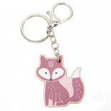 Porte-clés en bois avec motif de renard PolarB