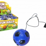 Balle de football à élastique yo-yo 6 cm bleue