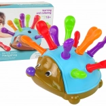hérisson jeu d’emboîtement bleu avec piquants colorés