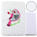 Carnet doux avec oiseau en brocart