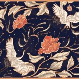 Puzzle Jardin des Secrets : Grues et fleurs 500 pièces